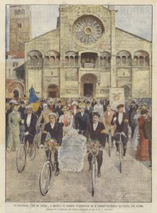 A Fin de Siècle Baptism in Modena, Baby Washington and the Cycling Procession Leaving the Cathedral